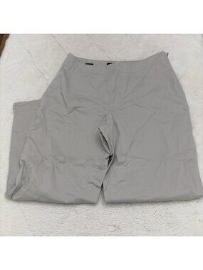 Talbots Classic Side Zip Capri Pants 10 Beige Stretch